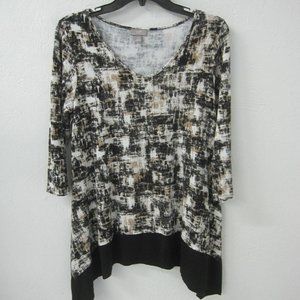 💚 J Jill Stretch Comfy Top Small Asymmetrical Hem